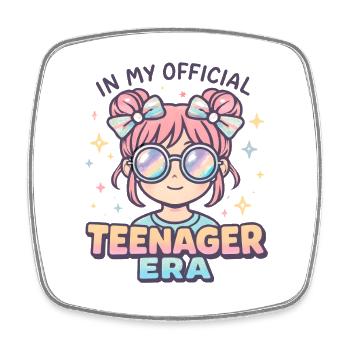 13ème anniversaire fille idée cadeau ado - Magnet carré - blanc - Devant
