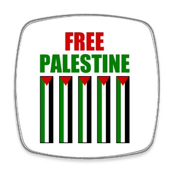 Free palestine - Magnet carré - blanc - Devant