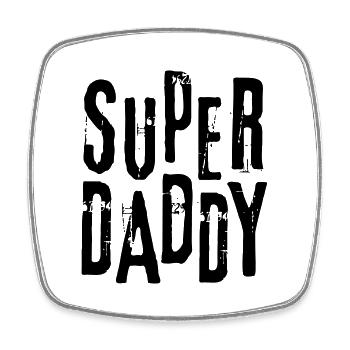 Bester Vater Papa Geschenk Vatertag Superdad - Viereckiger Kühlschrankmagnet - Weiß - Vorne