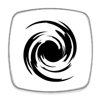 big_swirl - Viereckiger Kühlschrankmagnet - Weiß - Vorne