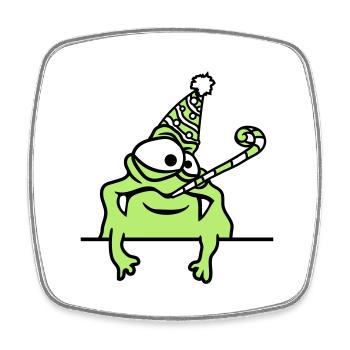 text rahmen schreiben mauer geburtstag alleine ein - Viereckiger Kühlschrankmagnet - Weiß - Vorne
