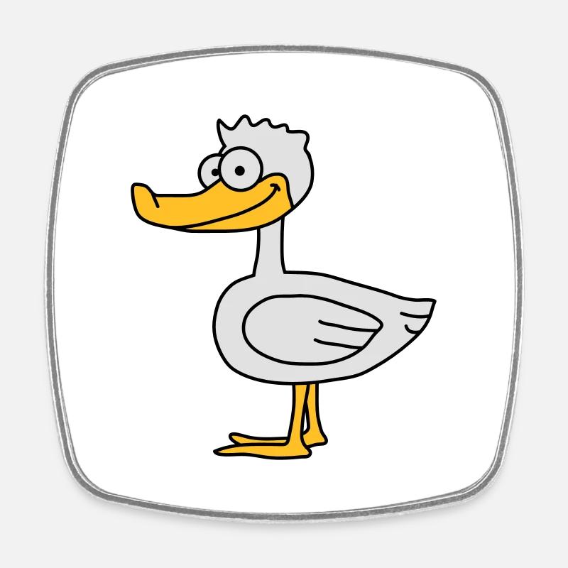 Duck - Square fridge magnet - white