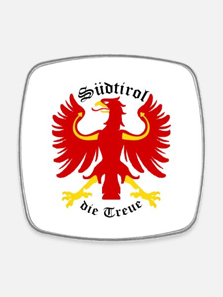 Südtirol - Viereckiger Kühlschrankmagnet - Weiß