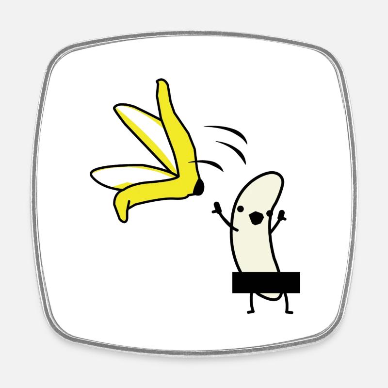 Banana pulls blank - Square fridge magnet - white