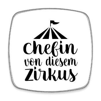 Chefin - Viereckiger Kühlschrankmagnet - Weiß - Vorne