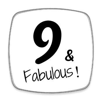 9 / enfant / Sport / anniversaire / neuf - Magnet carré - blanc - Devant