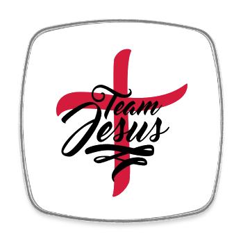 kreuz symbol team crew freunde jesus christus cool - Viereckiger Kühlschrankmagnet - Weiß - Vorne