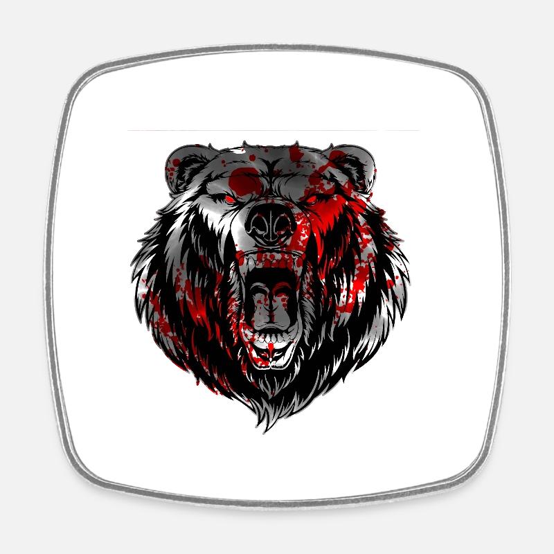 " terror steel " - Square fridge magnet - white