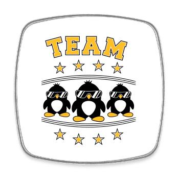 Les amis de l’équipe des pingouins - Magnet carré - blanc - Devant