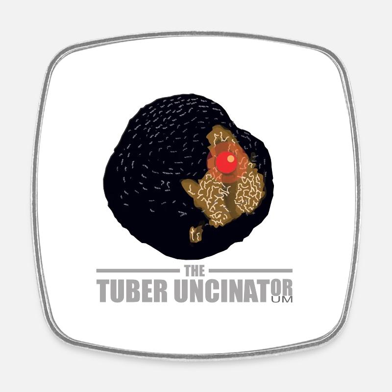Tuber Uncinator - Square fridge magnet - white