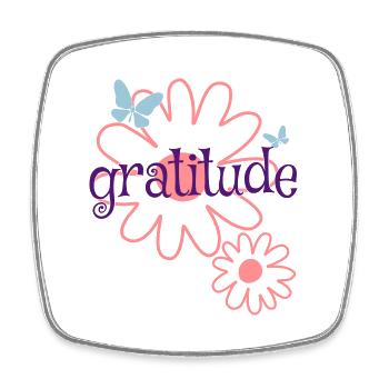 Motivating sayings Beautiful saying Gratitude - Square fridge magnet - white - Front