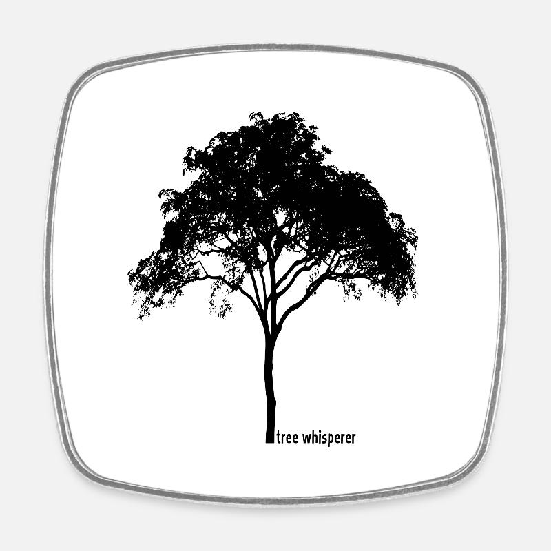 tree whisperer - Viereckiger Kühlschrankmagnet - Weiß