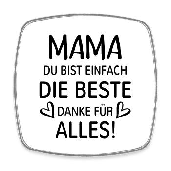 Beste Mutter Danke Mama bedanken Geschenk Herz - Viereckiger Kühlschrankmagnet - Weiß - Vorne