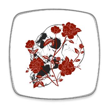 Flowers and Roses - Viereckiger Kühlschrankmagnet - Weiß - Vorne