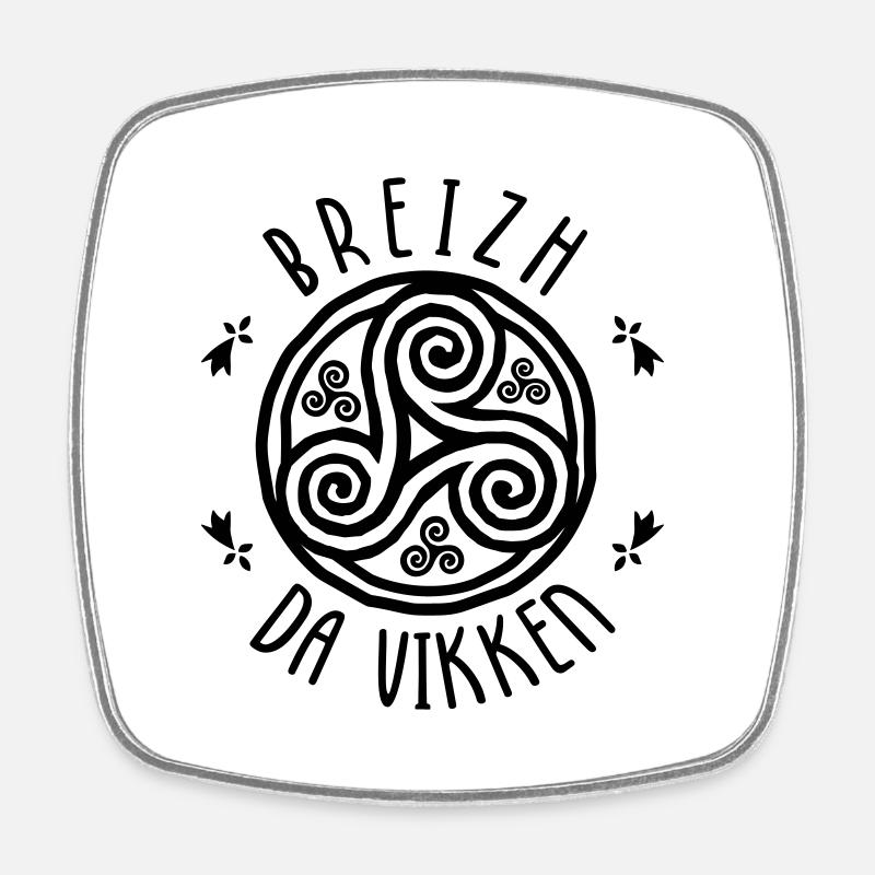 Breizh da viken - Viereckiger Kühlschrankmagnet - Weiß