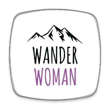 Wander Woman Wandern Berge Trekking Geschenk - Viereckiger Kühlschrankmagnet - Weiß - Vorne