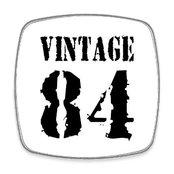 Vintage 1984 - Millésime 84 - Party Vector - Magnet carré - blanc - Devant