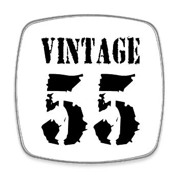 Vintage 1955 - Jahrgang 55 - Party Vector - Square fridge magnet - white - Front