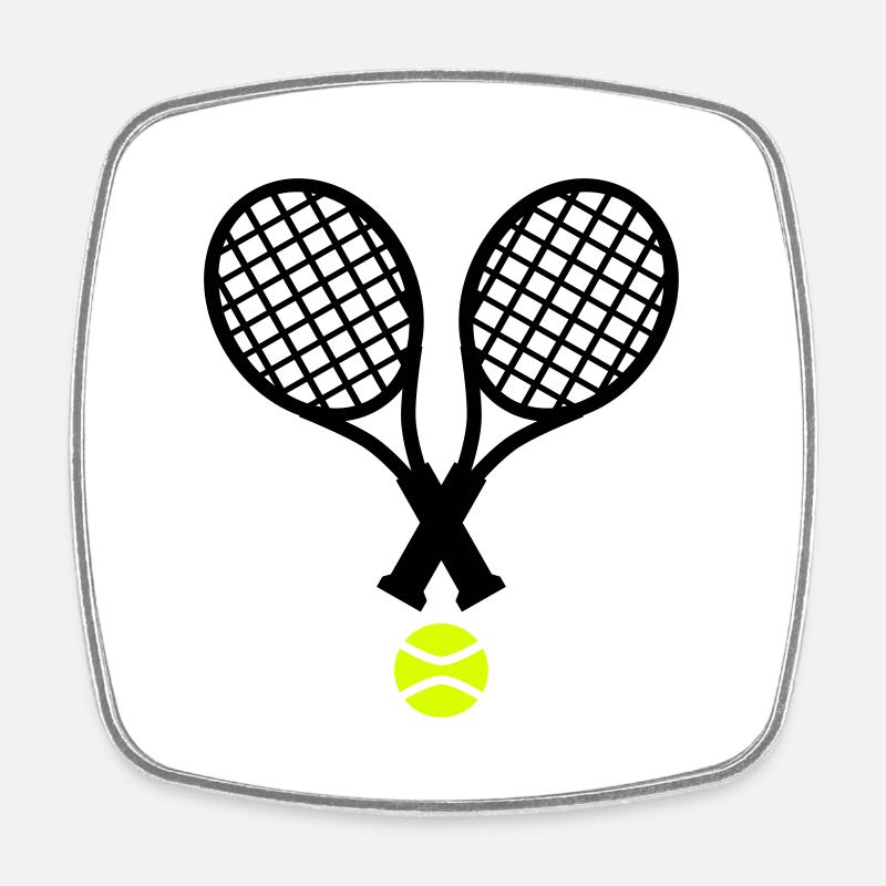 Tennis - Square fridge magnet - white