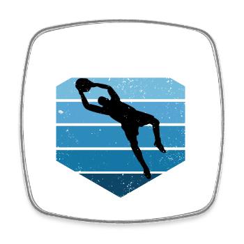 Goalkeeper Football Goalkeeper Vintage Footballer Ladies H - Square fridge magnet - white - Front