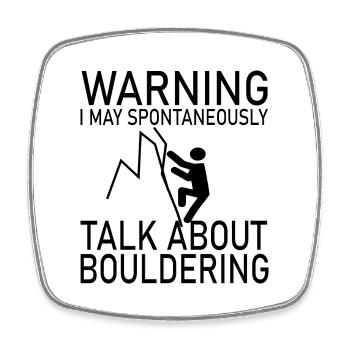 Bouldern Klettern Climbing - Viereckiger Kühlschrankmagnet - Weiß - Vorne