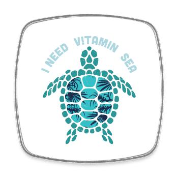 Turtles make me Happy. Quote Turtle lover Nature - Viereckiger Kühlschrankmagnet - Weiß - Vorne