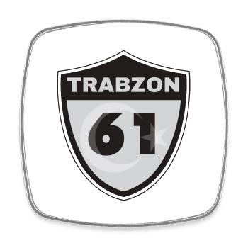 Trabzon - Viereckiger Kühlschrankmagnet - Weiß - Vorne
