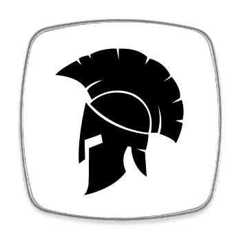 Spartans - Square fridge magnet - white - Front