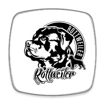 ROTTWEILER Hundeportrait IGP Hundesport Hunde - Viereckiger Kühlschrankmagnet - Weiß - Vorne