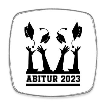 Abitur 2023 - Viereckiger Kühlschrankmagnet - Weiß - Vorne
