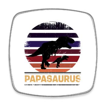 Papasaurus Père Dinosaure Familles Papa - Magnet carré - blanc - Devant