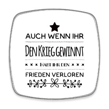 Krieg Frieden Freiheit Ukraine - Viereckiger Kühlschrankmagnet - Weiß - Vorne