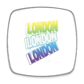 Londres Angleterre Royaume-Uni City Font Skyline Accueil - Magnet carré - blanc - Devant