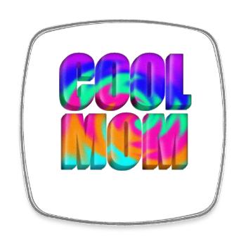 Cool Mom - Square fridge magnet - white - Front