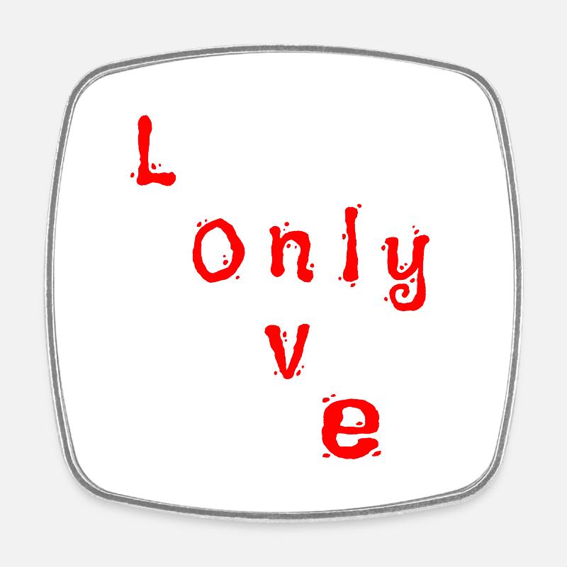 Only Love - Square fridge magnet - white