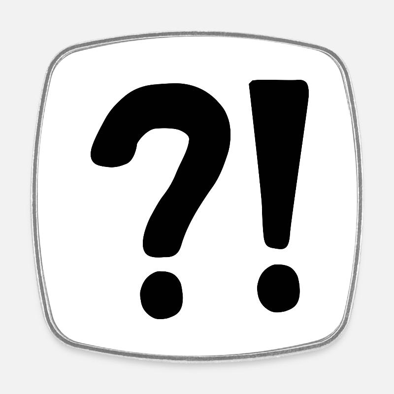 | point d’interrogation Point d’exclamation | icône | Confus - Magnet carré - blanc