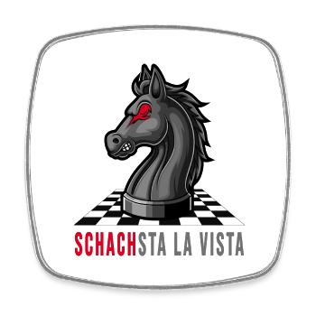 schachmatt schach schachbrett schachspiel - Viereckiger Kühlschrankmagnet - Weiß - Vorne