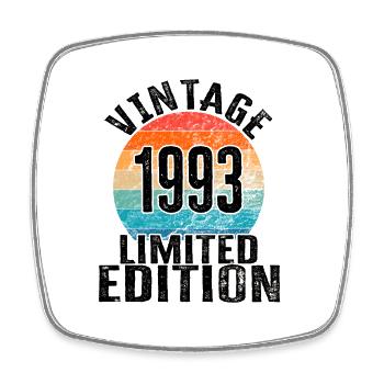 Year of birth 1993 Vintage Limited Edition Retro - Square fridge magnet - white - Front