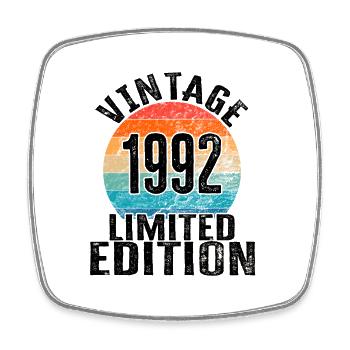 Year of birth 1992 Vintage Limited Edition Retro - Square fridge magnet - white - Front