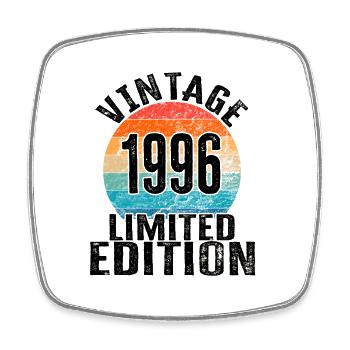 Year of birth 1996 Vintage Limited Edition Retro - Square fridge magnet - white - Front