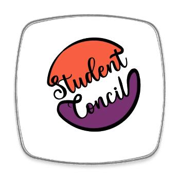 Student Concil - Square fridge magnet - white - Front