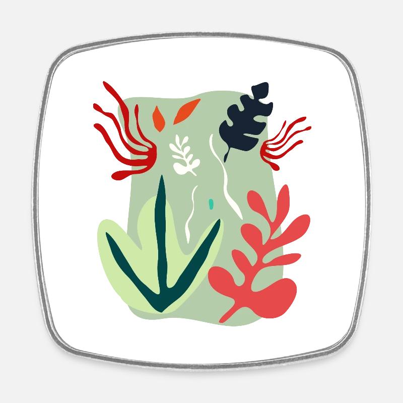 Seaweed - Square fridge magnet - white