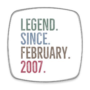 Legend Since February 2007 - Square fridge magnet - white - Front