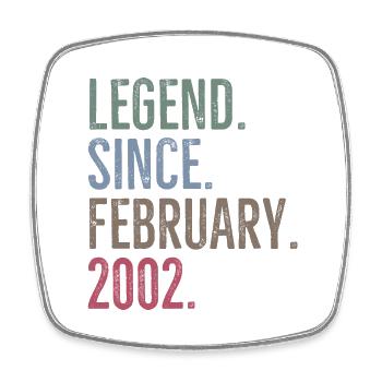 Legend Since February 2002 - Square fridge magnet - white - Front