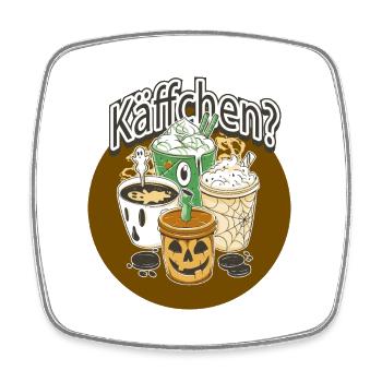 halloween Shirt lustig Kostüm kaffee - Viereckiger Kühlschrankmagnet - Weiß - Vorne