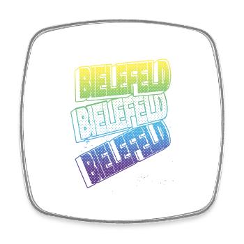 Bielefeld Allemagne City Font Skyline Accueil - Magnet carré - blanc - Devant