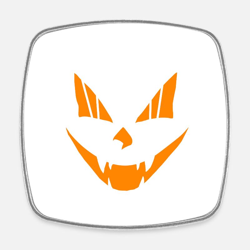 Halloween Face - Square fridge magnet - white