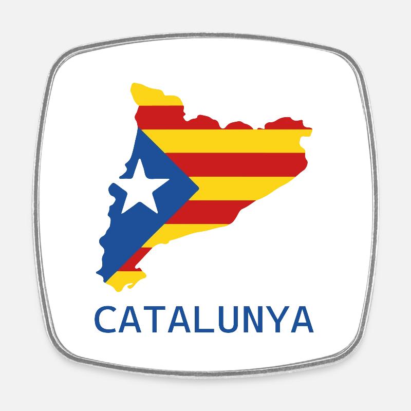 Catalogne - Magnet carré - blanc