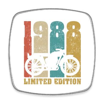 Vintage Moto 1988 Rétro Cadeau D'anniversaire - Magnet carré - blanc - Devant