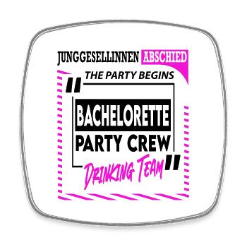 Bachelorette Party Crew Junggesellinnen Frau Drink - Viereckiger Kühlschrankmagnet - Weiß - Vorne